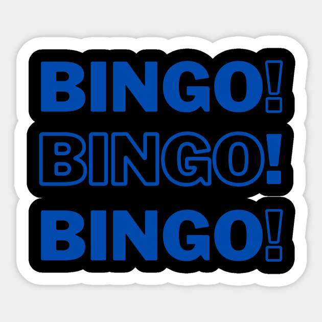 Bingo Bingo Bingo Blue Sticker by Confessions Of A Bingo Addict